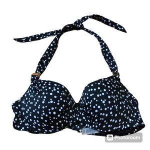 Victorias Secret 34A Polka Dot Bikini Top Black and White Size 34A
